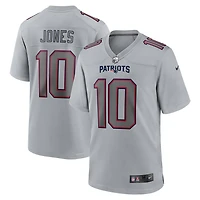 New England Patriots Mac Jones Nike Atmosphere Gray Game Jersey
