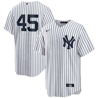 New York Yankees Gerrit Cole White Pinstripe Nike Number Only Jersey