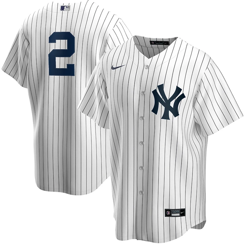 New York Yankees Derek Jeter Number Only White Nike Jersey