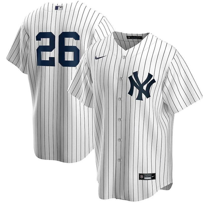 New York Yankees DJ LeMahieu White Pinstripe Nike Number Only Jersey