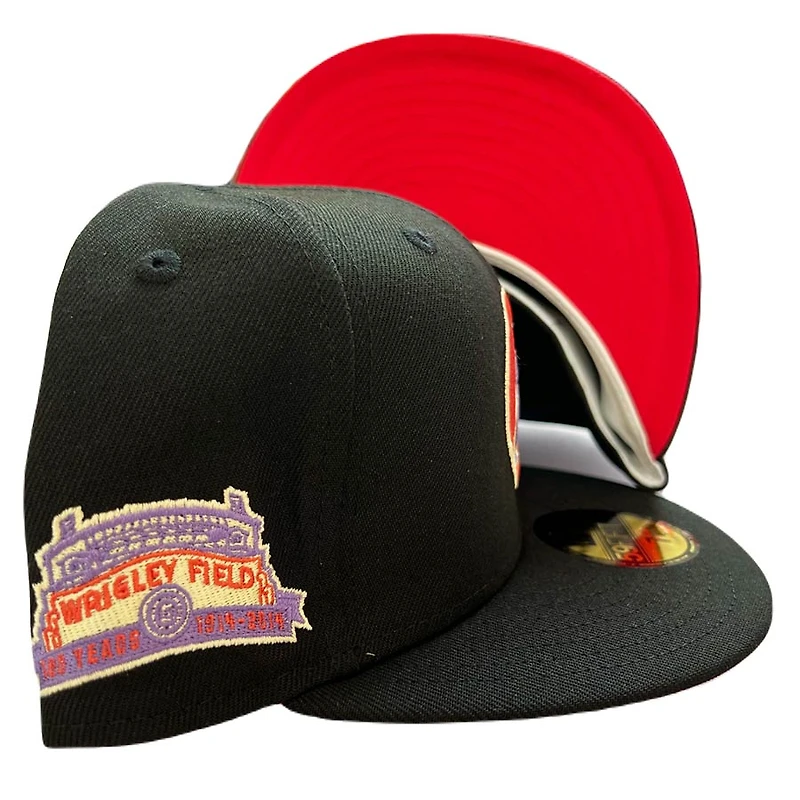 Chicago Cubs Strain Pack Cherry Pie Wrigley Field 100th Anniversary Side Patch Red UV 59FIFTY Fitted Hat