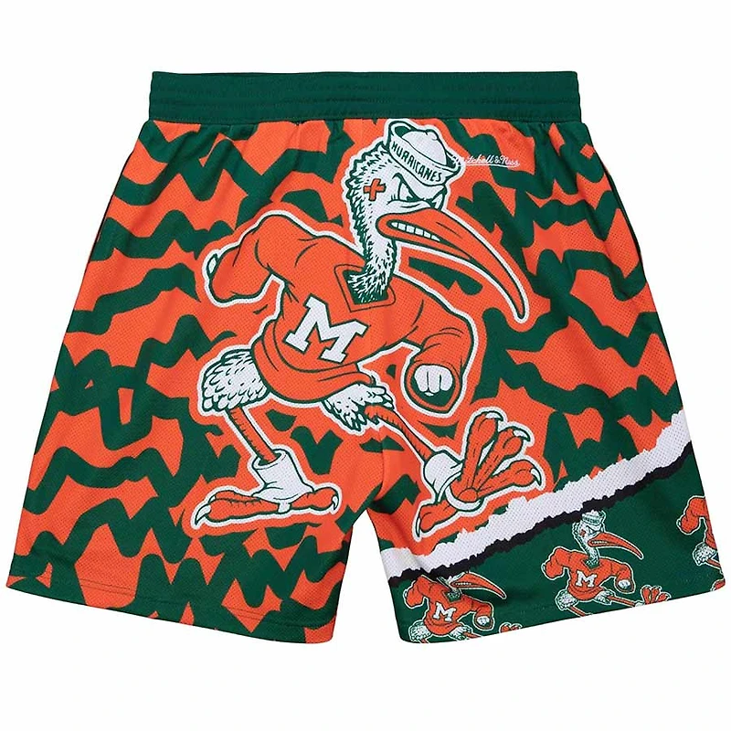 Miami Hurricanes Jumbotron 2.0 Sublimated Mitchell & Ness Shorts