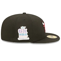 Chicago Bulls Black 6x Champs Pop Sweat NBA 59FIFTY Fitted Hat
