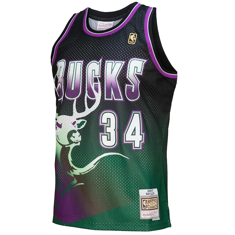 Milwaukee Bucks Ray Allen Mitchell & Ness 1996-97 Hardwood Classics Fadeaway Jersey