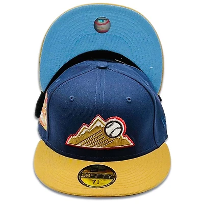 Colorado Rockies Navy The Warriors 25th Anniversary Side Patch Sky Blue UV New Era 59Fifty Fitted Hat