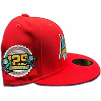 St Louis Cardinals Red 125th Anniversary Side Patch Teal UV 59FIFTY Fitted Hat