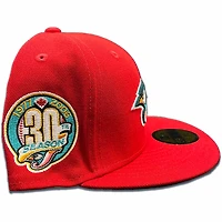 Toronto Blue Jays Red 30th Season Side Patch Teal UV 59FIFTY Fitted Hat