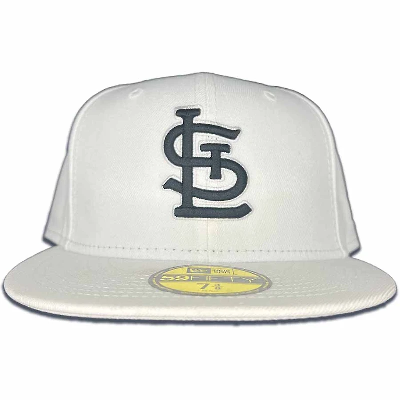 St Louis Cardinals Basic White With Black Logo UV 59FIFTY Fitted Hat