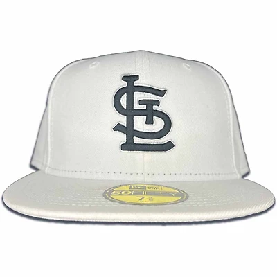 St Louis Cardinals Basic White With Black Logo UV 59FIFTY Fitted Hat
