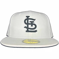 St Louis Cardinals Basic White With Black Logo UV 59FIFTY Fitted Hat