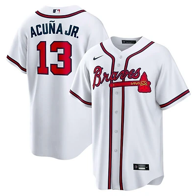 Atlanta Braves Ronald Acuna Jr. White 2021 Banned All Star Patch Nike Jersey