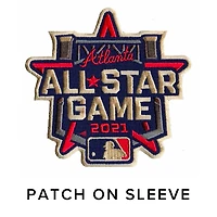 Atlanta Braves Ronald Acuna Jr. White 2021 Banned All Star Patch Nike Jersey