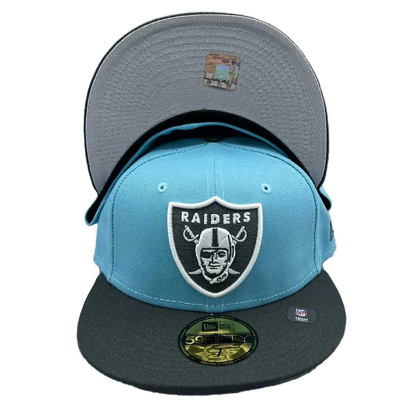 Las Vegas Raiders Two Tone Color Pack Gray UV NFL 59FIFTY Fitted Hat