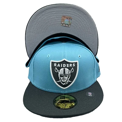 Las Vegas Raiders Two Tone Color Pack Gray UV NFL 59FIFTY Fitted Hat