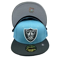 Las Vegas Raiders Two Tone Color Pack Gray UV NFL 59FIFTY Fitted Hat