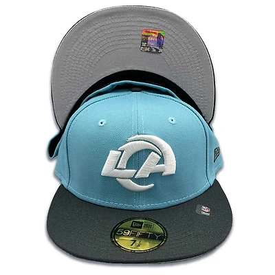 Los Angeles Rams Two Tone Color Pack Gray UV NFL 59FIFTY Fitted Hat