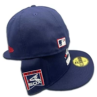 Chicago White Sox Navy Banner Side Patch Gray UV 59FIFTY Fitted Hat