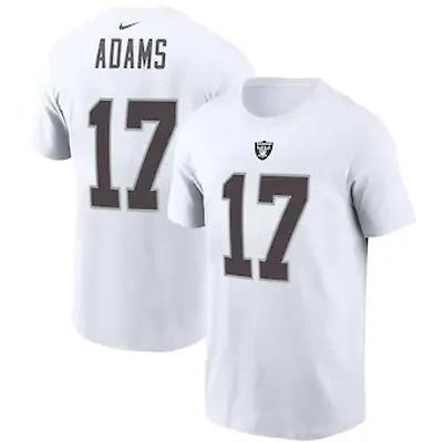 Las Vegas Raiders Davante Adams White Nike T-Shirt