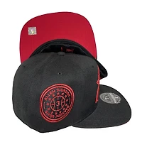 Philadelphia 76ers Black Eclipse AI Sixer Forever Side Patch Red UV Mitchell & Ness Fitted Hat