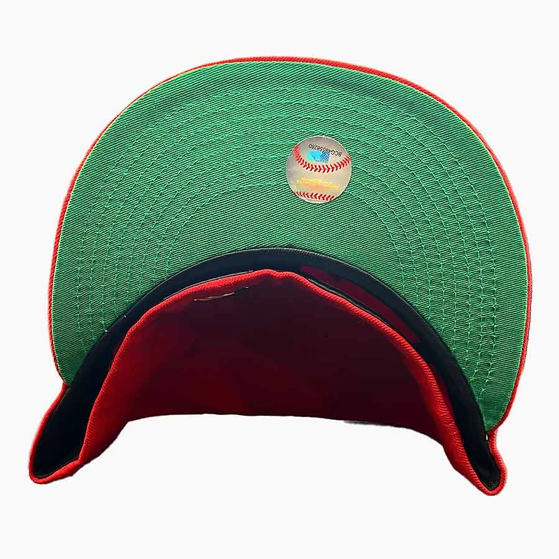St Louis Cardinals Red Jersey Logo 125th Anniversary Patch Green UV 59FIFTY Fitted Hat