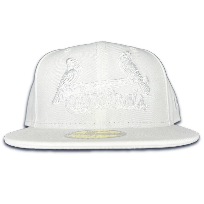 St Louis Cardinals Two Bird Jersey Logo All White 59FIFTY Fitted Hat