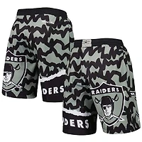 Las Vegas Raiders Black Mitchell & Ness Jumbotron 2.0 Sublimated Shorts