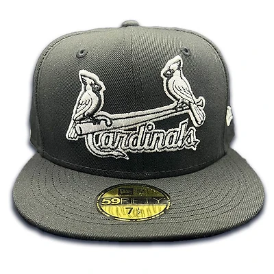 St Louis Cardinals Jersey Logo Black and White UV 59FIFTY Fitted Hat