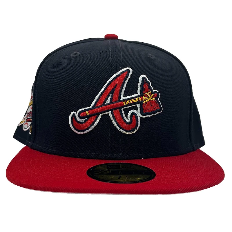 Atlanta Braves Pro Image Exclusive Navy 30th Year Patch Pink Sweatband and UV 59FIFTY Fitted Hat