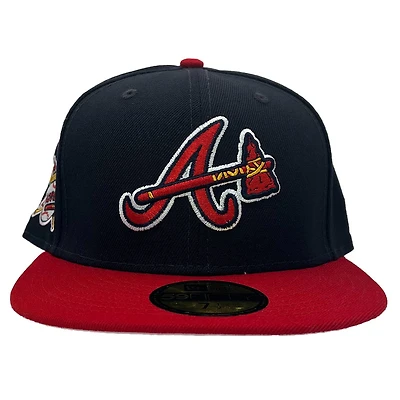 Atlanta Braves Pro Image Exclusive Navy 30th Year Patch Pink Sweatband and UV 59FIFTY Fitted Hat