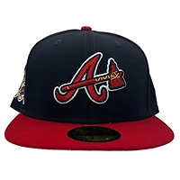 Atlanta Braves Pro Image Exclusive Navy 30th Year Patch Pink Sweatband and UV 59FIFTY Fitted Hat