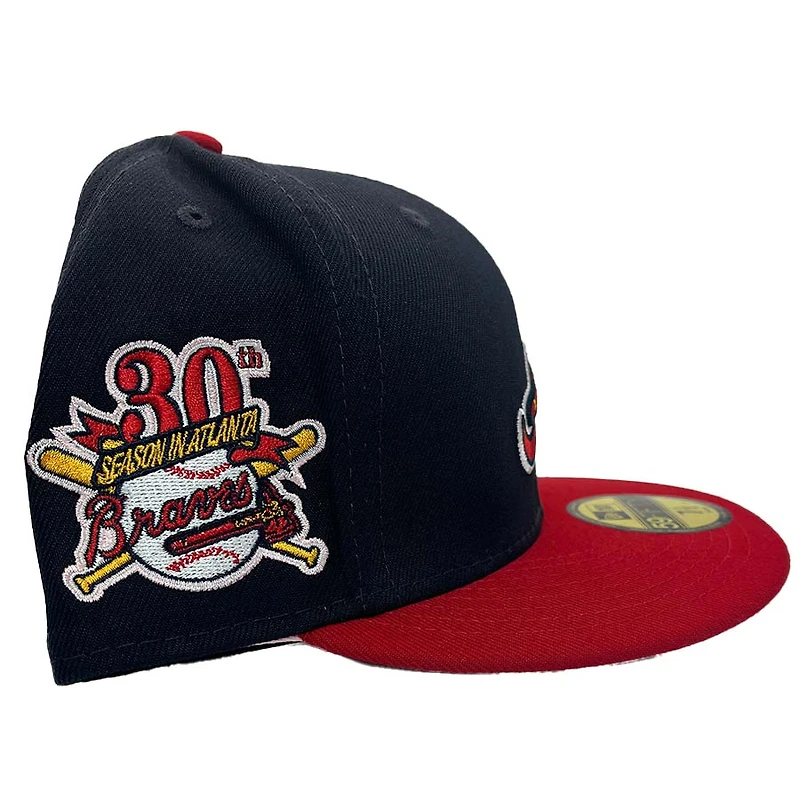 Atlanta Braves Pro Image Exclusive Navy 30th Year Patch Pink Sweatband and UV 59FIFTY Fitted Hat