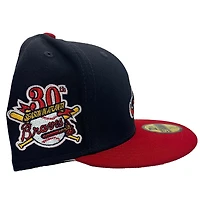 Atlanta Braves Pro Image Exclusive Navy 30th Year Patch Pink Sweatband and UV 59FIFTY Fitted Hat