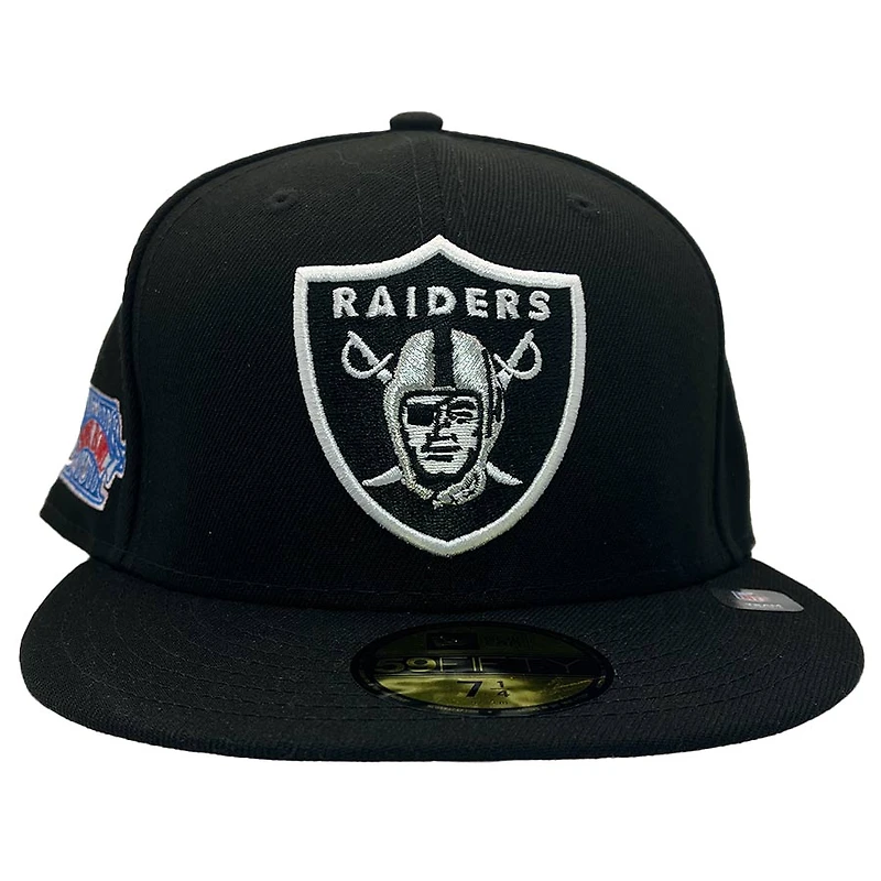 Las Vegas Raiders Pro Image Exclusive Black XVIII SB Patch Pink Sweatband and UV NFL 59FIFTY Fitted Hat