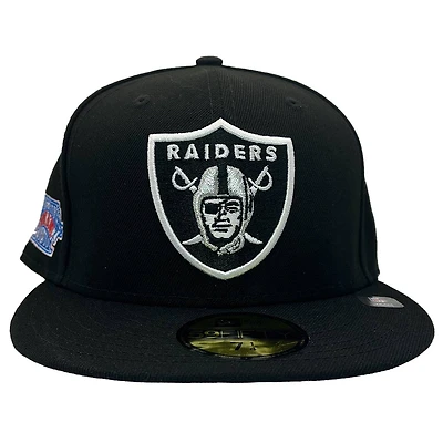 Las Vegas Raiders Pro Image Exclusive Black XVIII SB Patch Pink Sweatband and UV NFL 59FIFTY Fitted Hat