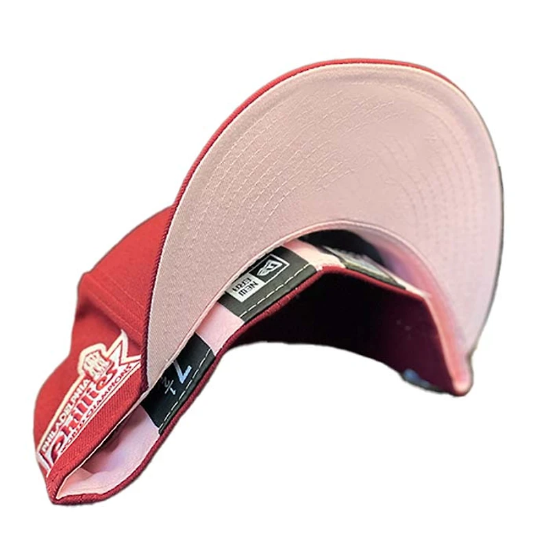 Philadelphia Phillies Pro Image Exclusive Maroon World Champs Patch Pink Sweatband and UV 59FIFTY Fitted Hat