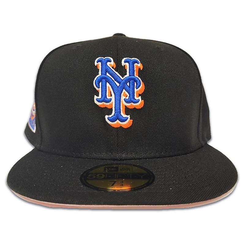 New York Mets Pro Image Exclusive Black 25th Anniversary Patch Pink Sweatband and UV 59FIFTY Fitted Hat
