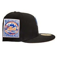 New York Mets Pro Image Exclusive Black 25th Anniversary Patch Pink Sweatband and UV 59FIFTY Fitted Hat