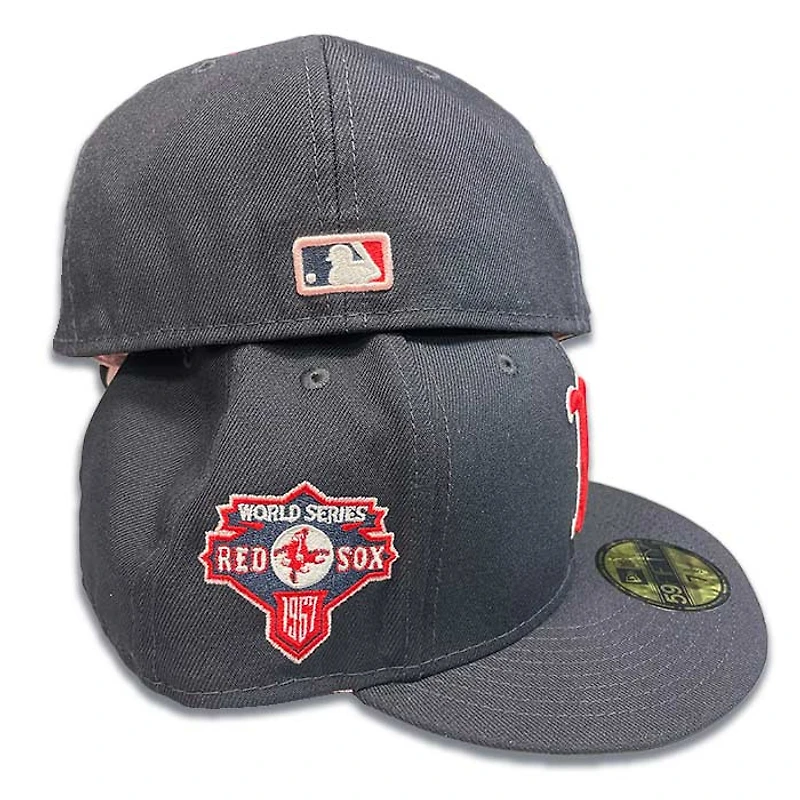 Boston Red Sox Pro Image Exclusive Navy 1967 WS Patch Pink Sweatband and UV 59FIFTY Fitted Hat