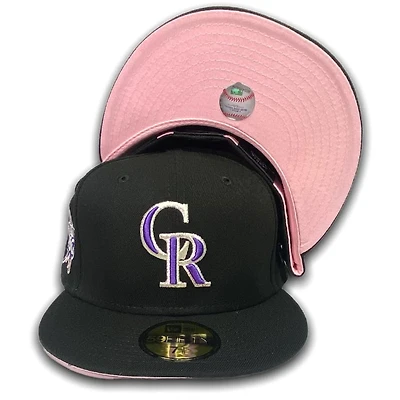 Colorado Rockies Pro Image Exclusive Black 2021 ASG Patch Pink Sweatband and UV 59FIFTY Fitted Hat