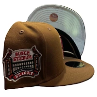 St Louis Cardinals Tan Busch Stadium Side Patch Chrome White UV 59FIFTY Fitted Hat