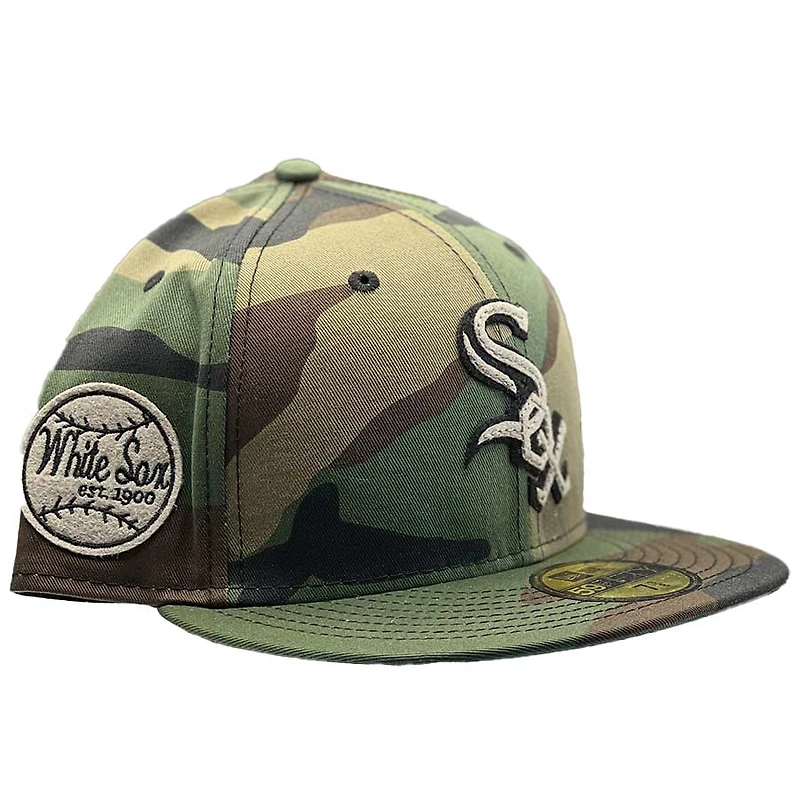 Chicago White Sox Pro Image Exclusive Camo Felt Green UV 59FIFTY Fitted Hat