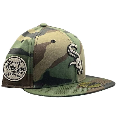 Chicago White Sox Pro Image Exclusive Camo Felt Green UV 59FIFTY Fitted Hat
