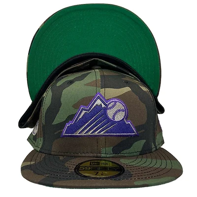Colorado Rockies Pro Image Exclusive Camo Felt Green UV 59FIFTY Fitted Hat