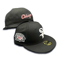 Chicago White Sox Black Comiskey Park Side Patch Gray UV 59FIFTY Fitted Hat
