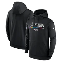 Dallas Cowboys 2022 NFL Crucial Catch Nike Black Therma Pullover Hoodie