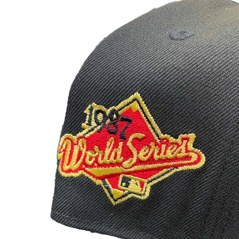 Minnesota Twins Black Solar Eclipse 1987 World Series Bright Yellow UV Annual Clearance 59FIFTY Fitted Hat