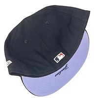 New York Yankees Pro Image Exclusive Navy Oversize Patch Lavender Purple UV 59FIFTY Fitted Hat