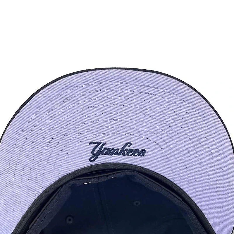 New York Yankees Pro Image Exclusive Navy Oversize Patch Lavender Purple UV 59FIFTY Fitted Hat
