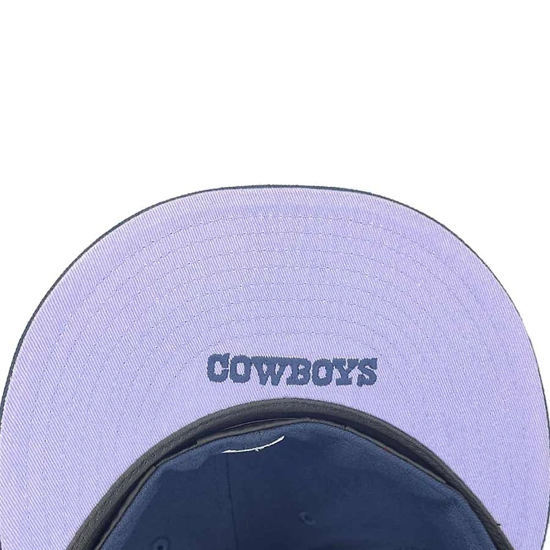 Dallas Cowboys Pro Image Exclusive Navy Oversize Patch Lavender Purple UV 59FIFTY Fitted Hat