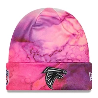 Atlanta Falcons Pink Tie Dye 2022 NFL Cuffed Crucial Catch Knit Beanie Hat